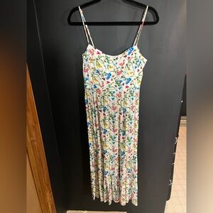 Betsey Johnson Ava Corset Midi Floral Dress